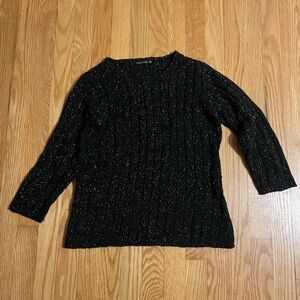 Carolyn Taylor Black and Silver Sweater